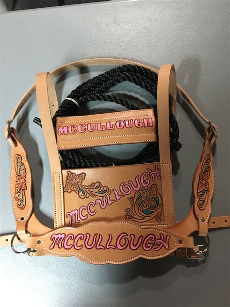 Custom Tooled Leather Cattle Show Halters Etsy