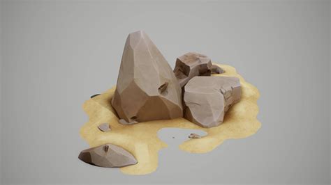Stylized Rocks 3d Model By Face The Edge