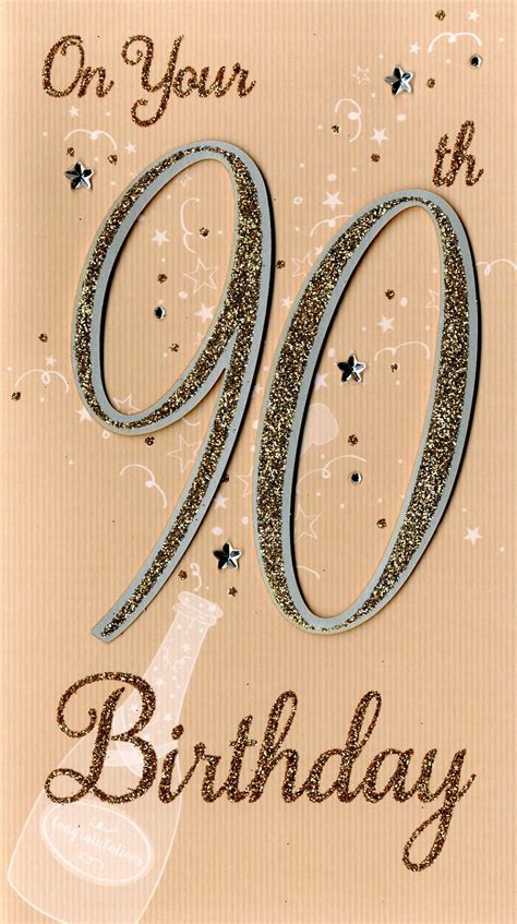 Happy Th Birthday Greeting Card Hand Finished Champagne Range Cards Ebay