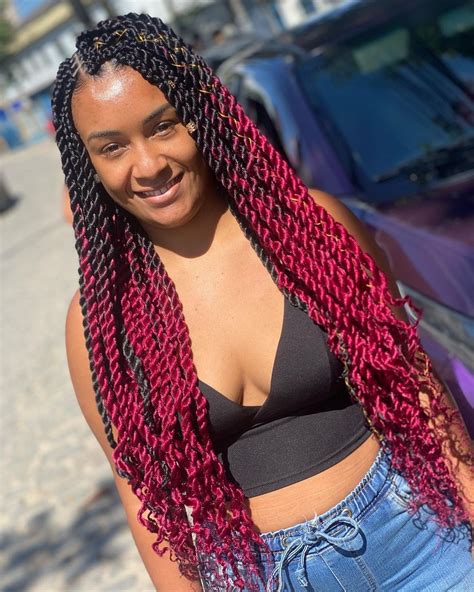 Flaming Red Twists Are In See How You Can Style Them Click To Learn More Marley Twist