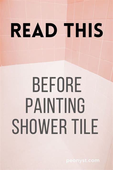 How To Paint Shower Tile Does It Work Peony Street Painted Shower