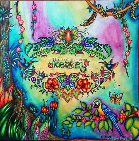 Magical Jungle Coloring Book By Johanna Basford Colored By Kelsey