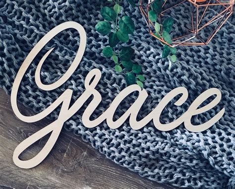 Script Name Grace Font Butterfly Kisses Wall Art And Decor
