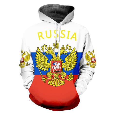 novelty russian hoodies sweatshirts men retro eagle russia flag 3d print hooded pullover unisex