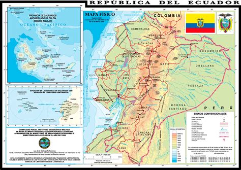 Mapa Del Ecuador【físico Político Turístico】 Provincias