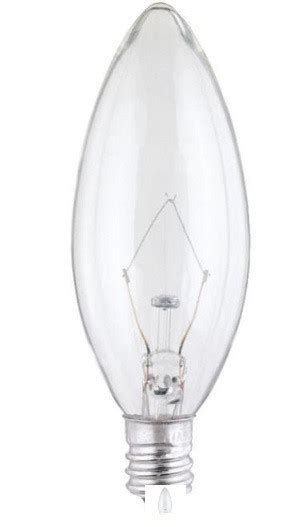 Megawatts 60 Watt B10 Torpedo Incandescent Light Bulb 2700k Clear E12
