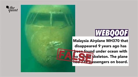 fact check was malaysia airlines mh370 found underwater with no skeletons no