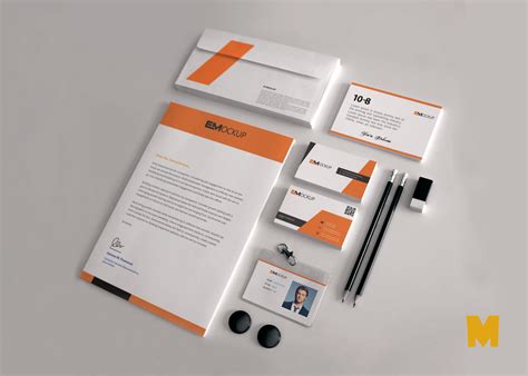 Free Stationery Design Mockup