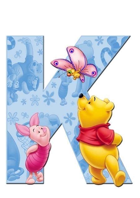 5D Diamond Painting Kit Letter K Winnie The Pooh Disney Alphabet Abc