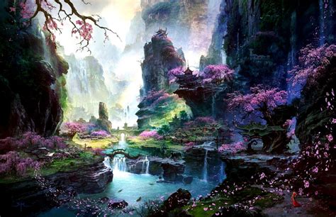 Cherry blossom art, cherry blossom wall mural, cherry blossom japanese art print. Lava Waterfalls Cherry Tree | All HD Wallpapers Gallery