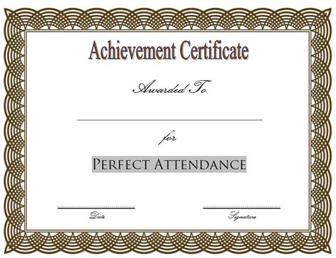 Pin On Perfect Attendance Certificate Ideas For New Student Council