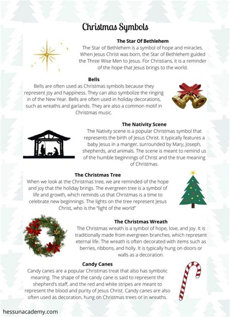 Symbols Of Christmas Unit Study And Lesson Plan Hess Unacademy