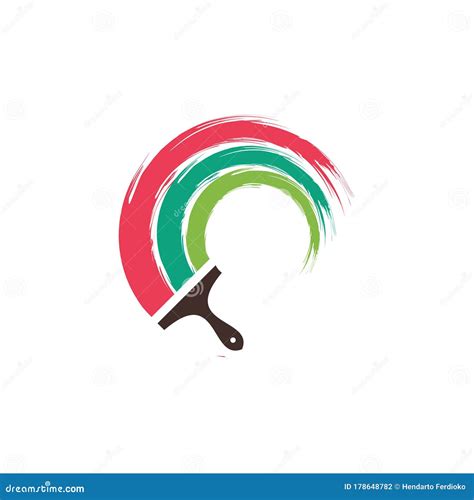 Paint Brush Logo Design Painting Colorful Vector Icon Stock Vector