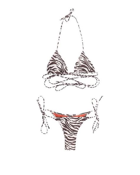 Reina Olga Synthetic The Miami Halterneck Bikini Set Lyst Uk