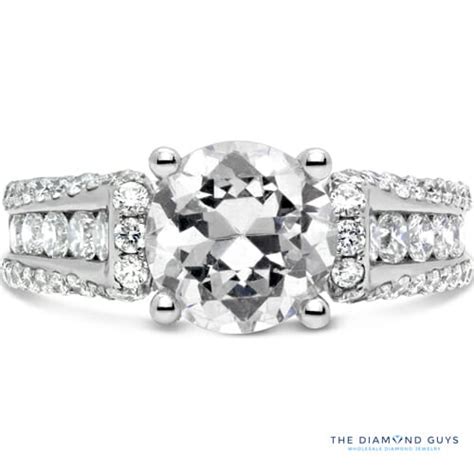 Modern Engagement Ring With Round Diamond The Diamond Guys
