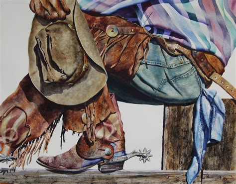 Original Watercolor Paintings Fly Fishing Cowboy Art Nelson Boren