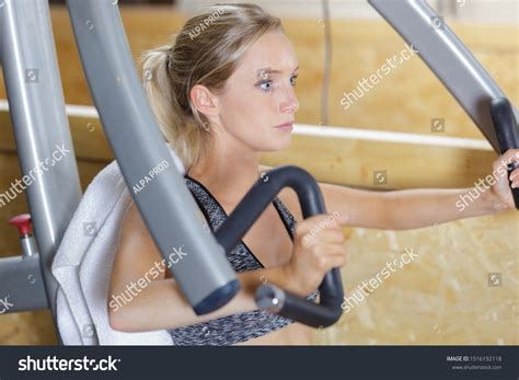 Woman Trains Pectoral Muscles Stock Photo 1516192118 Shutterstock