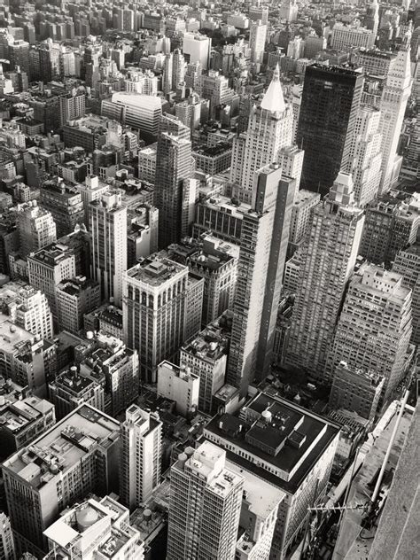 Vista In Bianco E Nero Del Midtown Manhattan A New York Fotografia