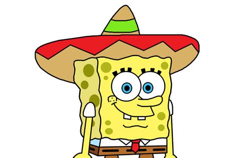 Spongebob With Mexican Hat By Ultra Shounen Kai Z On Deviantart