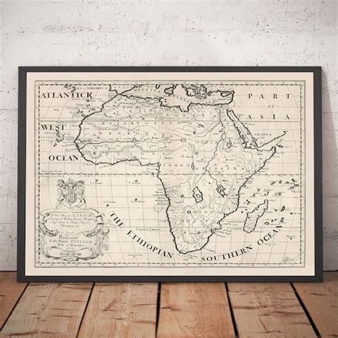 1700 Map Of Africa Etsy
