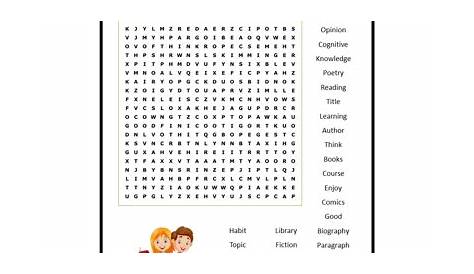 reading word search printable