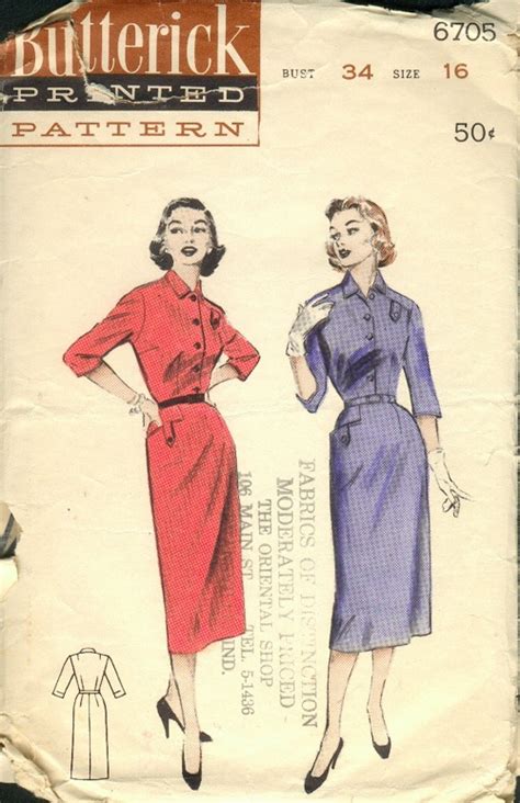 Butterick 6705 Vintage Sewing Patterns Fandom