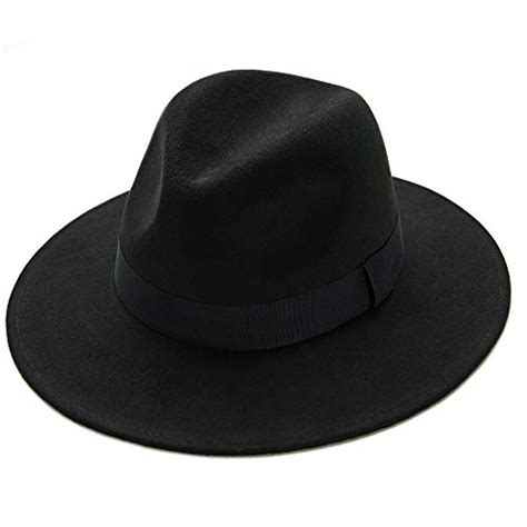 Black Fedora Hat For Men 1920s Gangster Hats Roaring 20s Costume A2