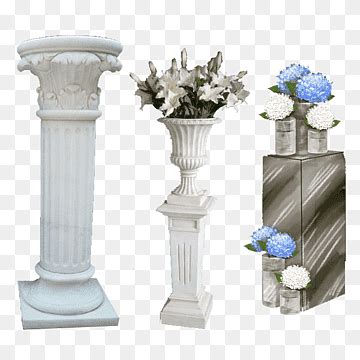 Urn Vase Ceramic Pedestal Garden Vase Wedding Stone Carving Vase