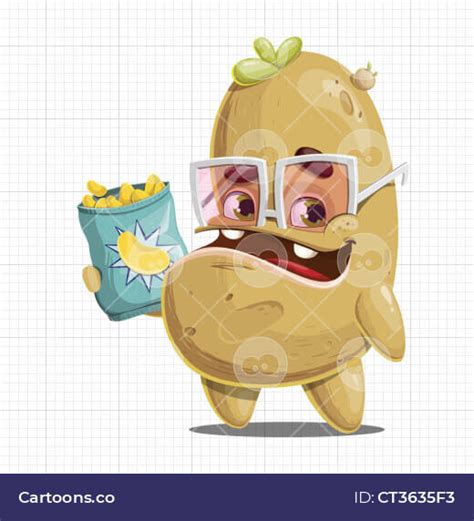 Potato Vector Cartoon Character Vector Characters