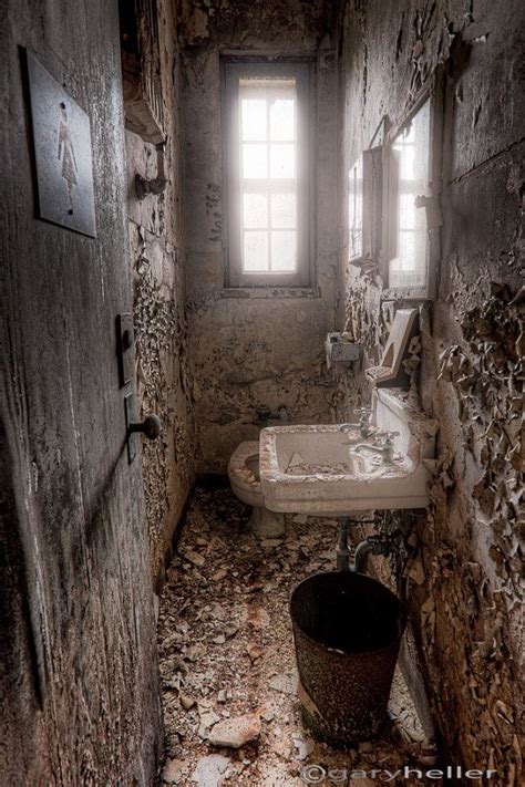 Old Abandoned Ladies Room Old Toilet Bathroom In Asylum Urban