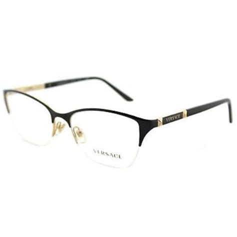 versace women`s ve1218 eyeglasses 53mm 8053672139136 versace eyeglasses black gold frame