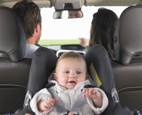 The child must remain in the safety seat with the harness fastened during taxi, takeoff, landing and whenever the 'fasten seatbelt' sign is on. How Long to Keep Your Baby in a Rear-Facing Car Seat