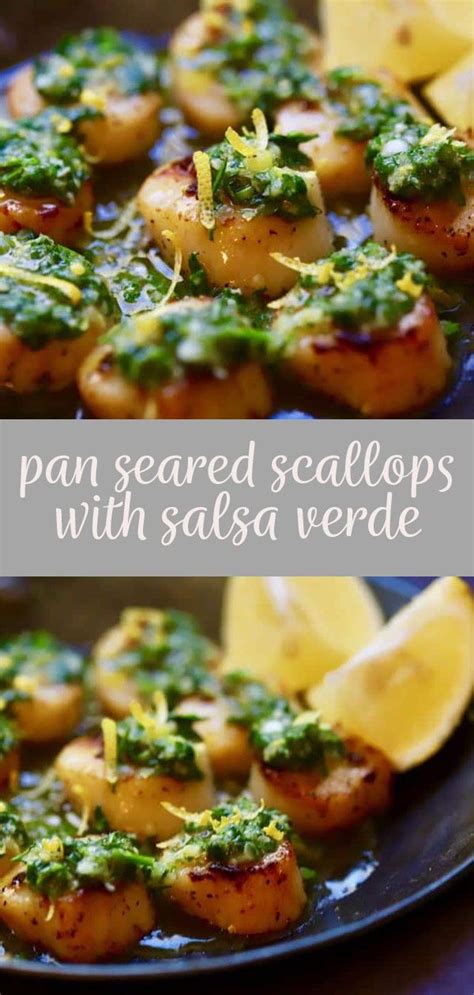 Top low calorie scallop dinner recipes and other great tasting recipes with a healthy slant from sparkrecipes.com. Pan Seared Scallops with Salsa Verde | Recipe | Pan seared ...