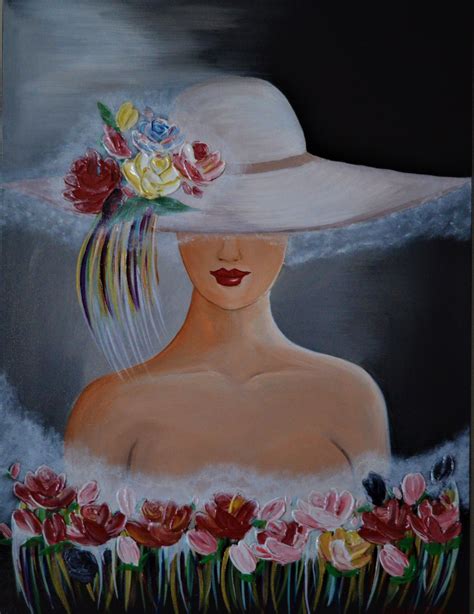 Girl In Hat 22x24 Inch Painting Art Projects Painting Colorful Art