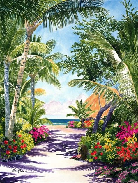 Tropical Paintings In Watercolor Oil And Acrylic By Penny Gupton
