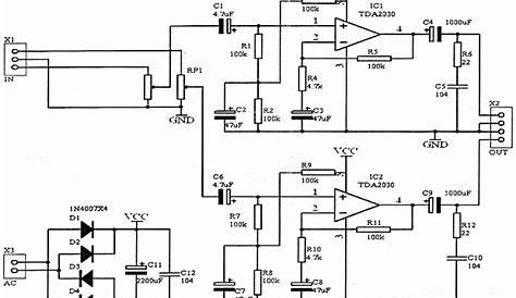 TDA2030A Stereo Amplifier Kit Circuit Diagram