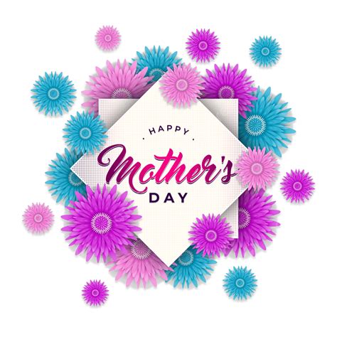 happy mother′s day png image happy mother s day greetings with colorful paper cut flower