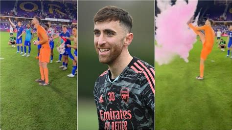 Arsenal Goalkeeper Has Delightful On Pitch Gender Reveal After His Country S Win