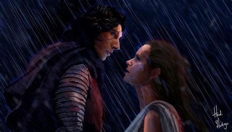 Rey And Kylo Ren Drawing Close Up By Heidihastings On Deviantart