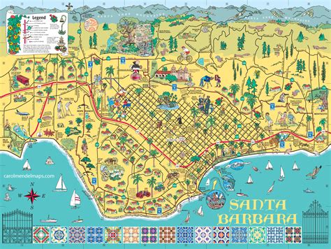 Santa Barbara Ca Wall Map Maps Com Com