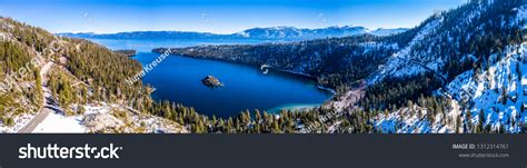 Стоковая фотография 1312314761 Aerial Emerald Bay Lake Tahoe