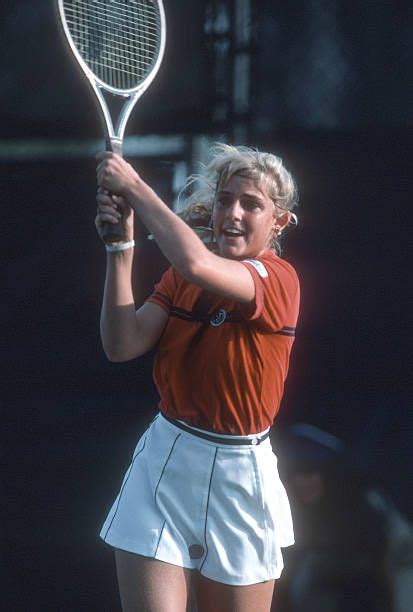 Tennis Player Carling Bassett Of Canada Returns A Shot During The Women 1983 Us Open Tennis