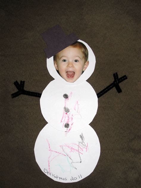 Snowman Face Magnet We Made For The Grandparents Teacher Activity