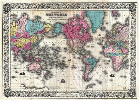S Vikas World Map 19th Century