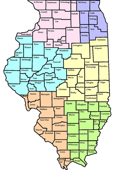 Map Of Illinois County