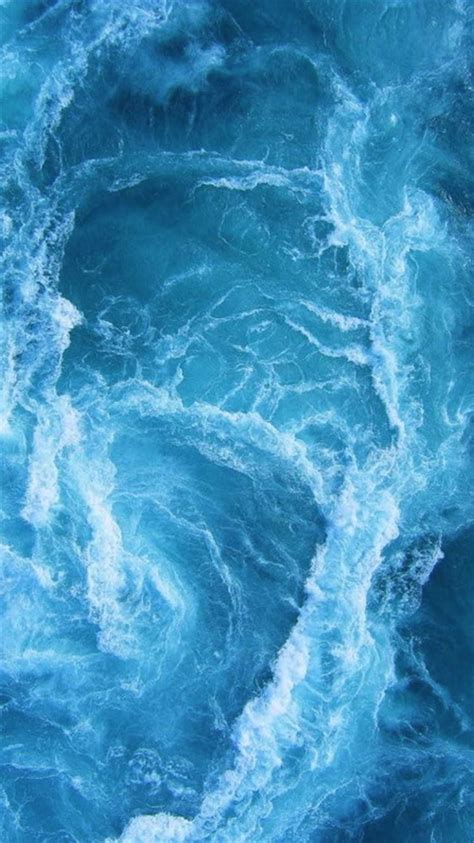 Swirling Blue Ocean Waves Iphone 8 Wallpapers Free Download