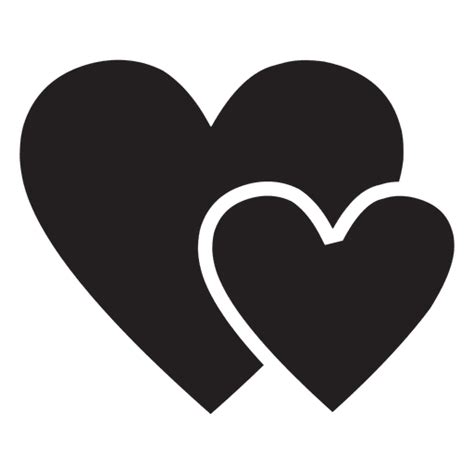 Diseño Png Y Svg De Logotipo De Corazón Con Dos Corazones Para Camisetas