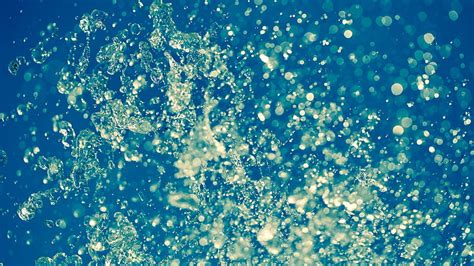 Blue Water Water Bubbles Liquid Bubble Drops Waterdrops 5k Uhd