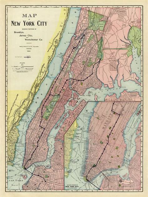 New York City Map Large Map Of New York City Large