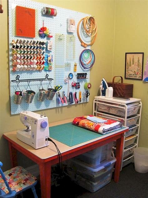 Be Creative With Pegboard Storage Jihanshanum Sewing Room Design